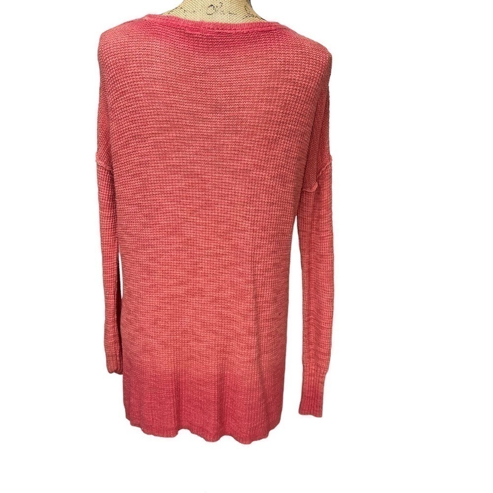 Anthropologie Moth Ombre Thermal Sweater Pocket Tunic Top Size Small - Picture 12 of 16
